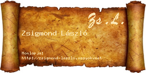 Zsigmond László névjegykártya